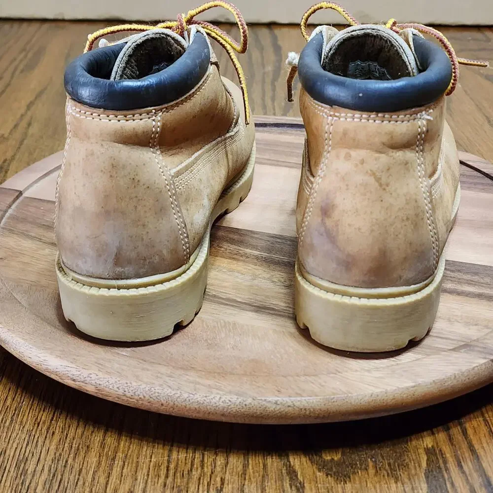 Timberland Boots Mens Size 7.5 Brown Leather 10348 Waterproof Ankle Work USA
